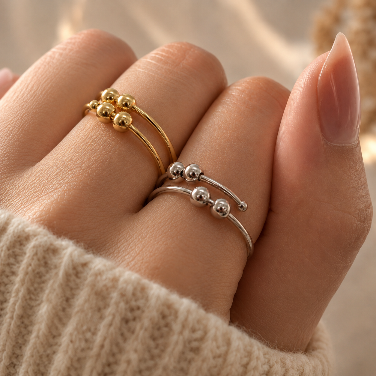 The Fidget Bead Ring