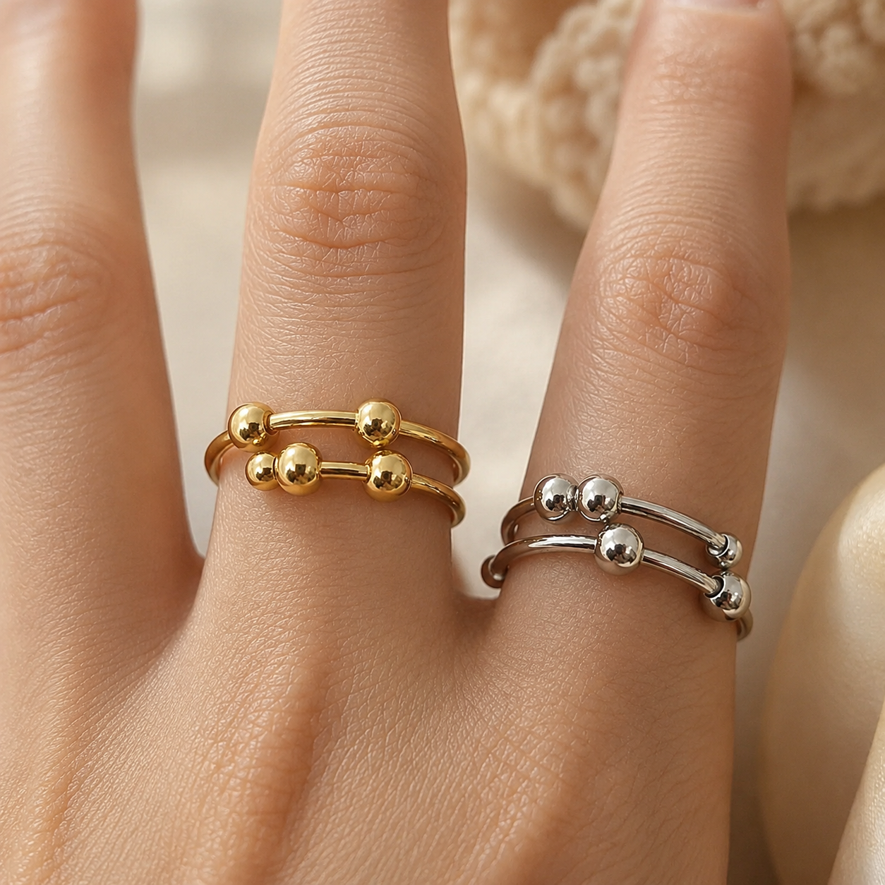 The Fidget Bead Ring